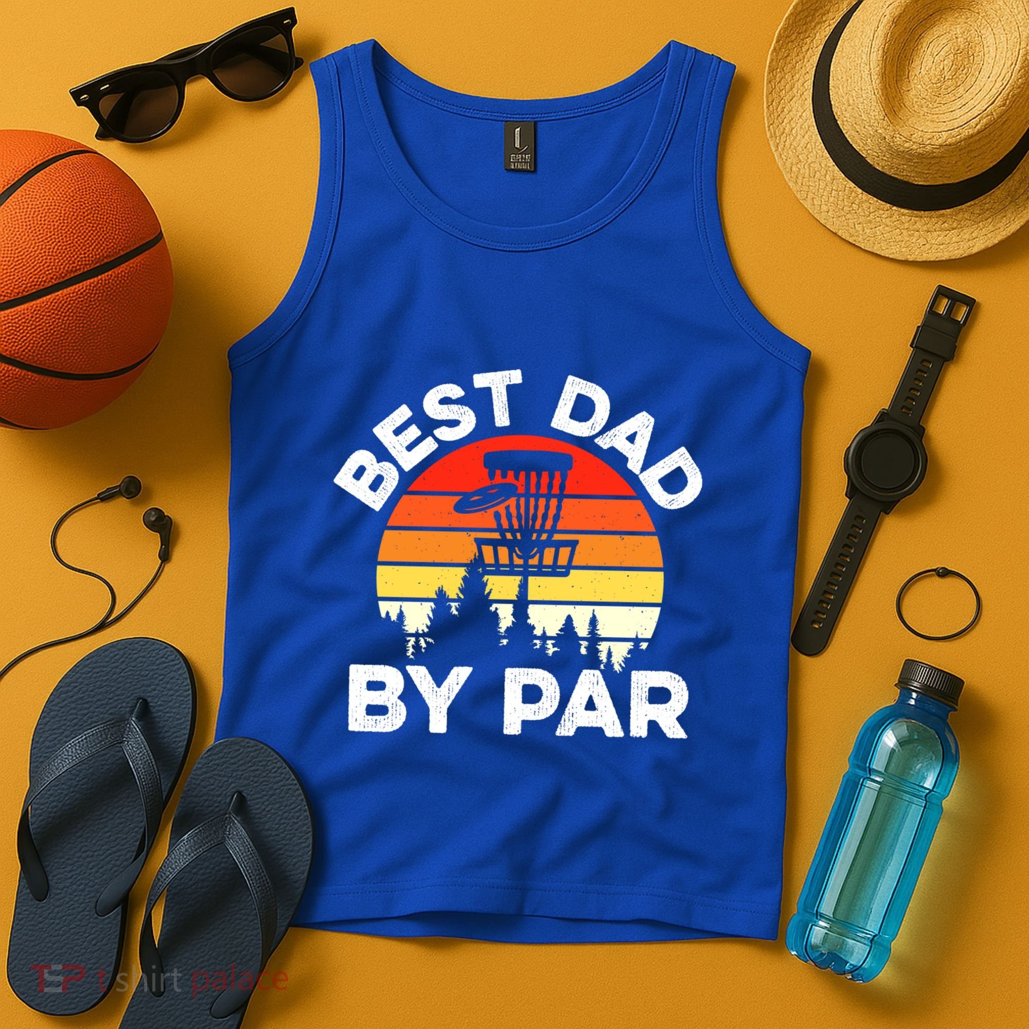 Funny Best Dad By Par FatherS Day Disc Golf Golfing Gift Tank Top