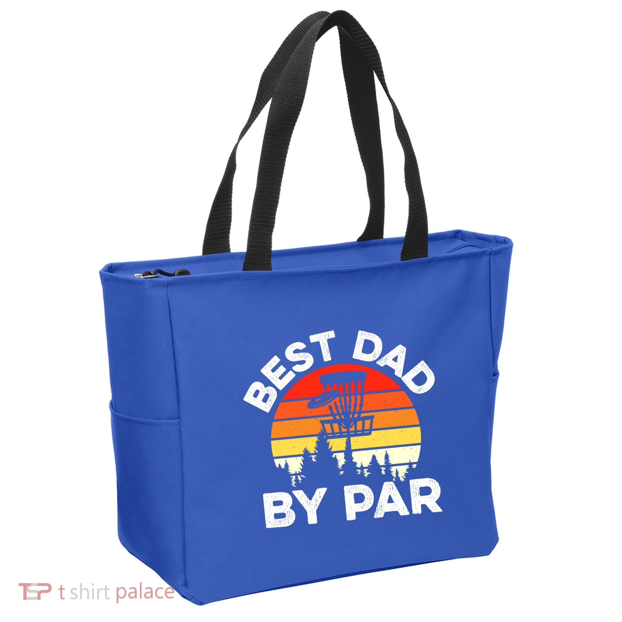 Funny Best Dad By Par FatherS Day Disc Golf Golfing Gift Tote Bag