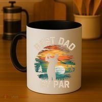 Funny Best Dad By Par Golf Lover FatherS Day Gift Coffee Mug thumb 4