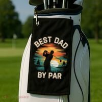 Funny Best Dad By Par Golf Lover FatherS Day Gift Golf Towel thumb 2