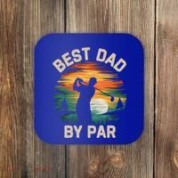 Funny Best Dad By Par Golf Lover FatherS Day Gift Coaster thumb 0