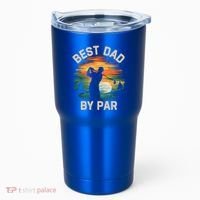 Funny Best Dad By Par Golf Lover FatherS Day Gift Tumbler thumb 0