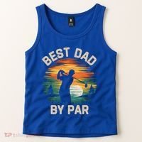 Funny Best Dad By Par Golf Lover FatherS Day Gift Tank Top thumb 2