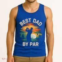 Funny Best Dad By Par Golf Lover FatherS Day Gift Tank Top thumb 3