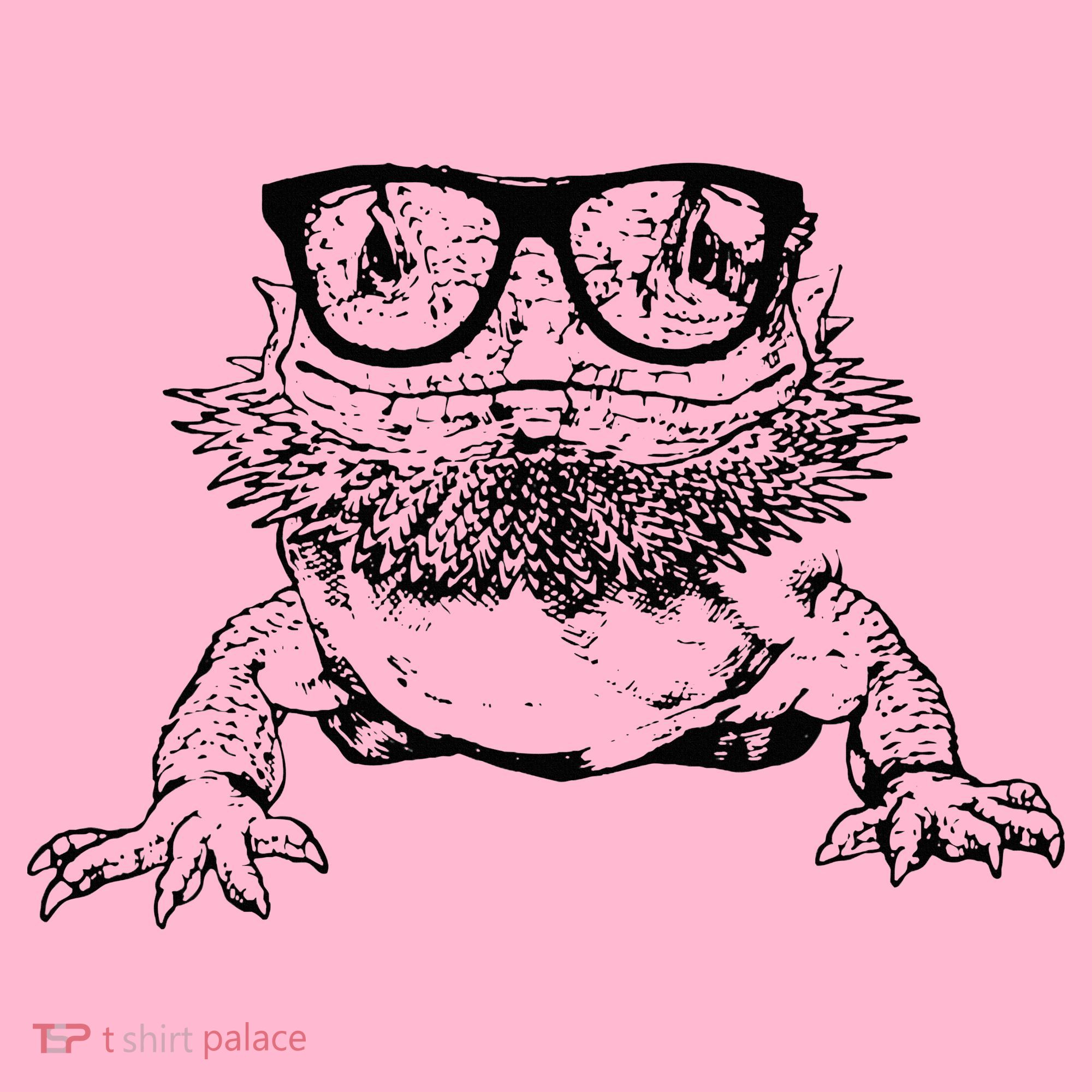 Funny Bearded Dragon Cute Reptile Lizard Nerdy Glass Animal Coaster