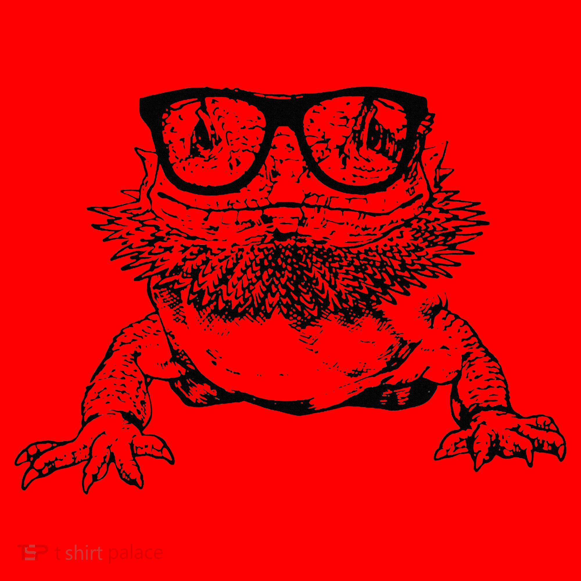 Funny Bearded Dragon Cute Reptile Lizard Nerdy Glass Animal Santa Hat