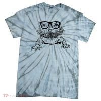 Funny Bearded Dragon Cute Reptile Lizard Nerdy Glass Animal Tie-Dye T-Shirt thumb 0