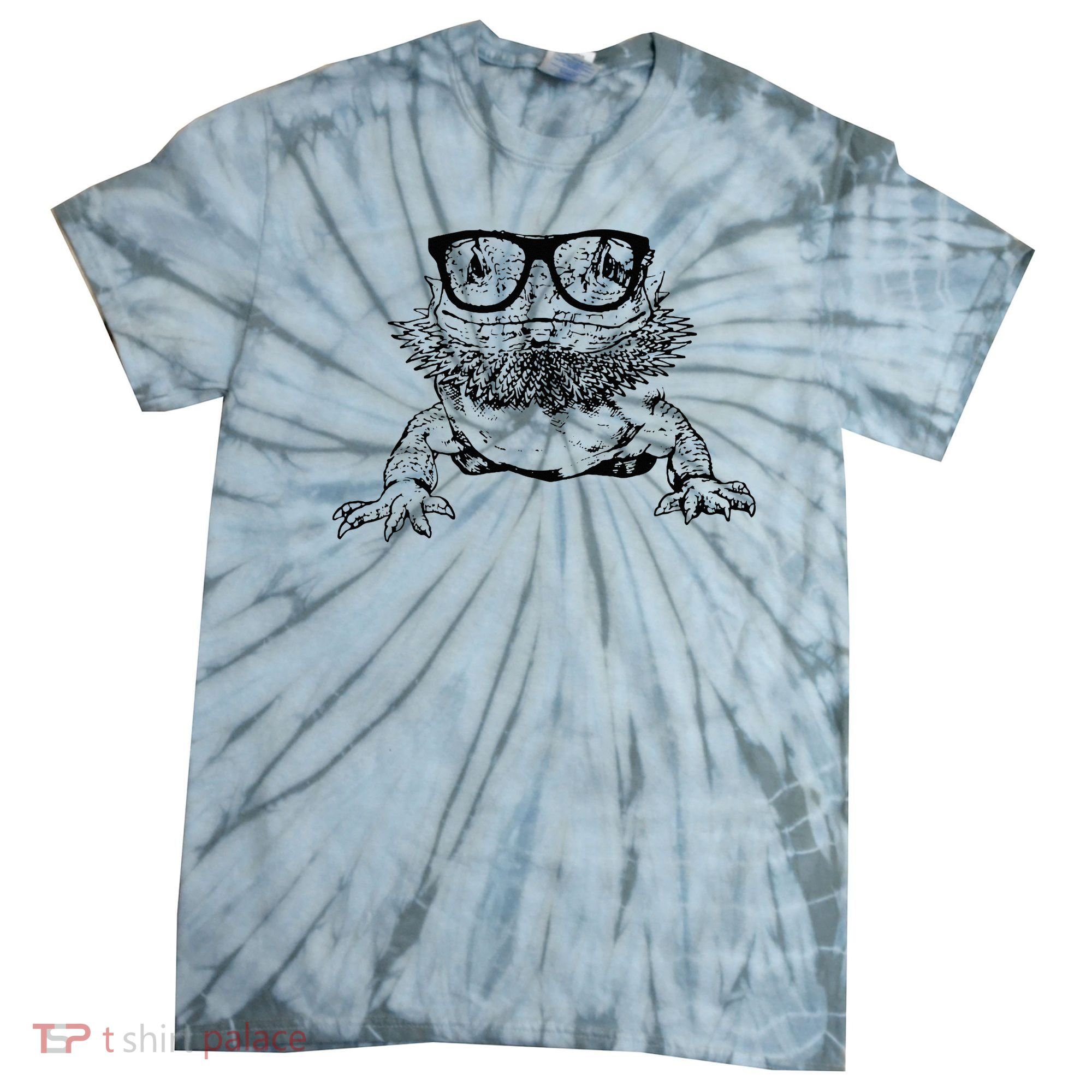 Funny Bearded Dragon Cute Reptile Lizard Nerdy Glass Animal Tie-Dye T-Shirt