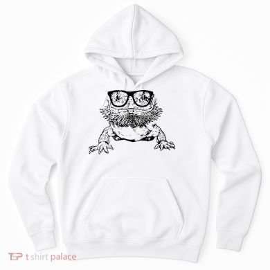 Funny Bearded Dragon Cute Reptile Lizard Nerdy Glass Animal Hoodie