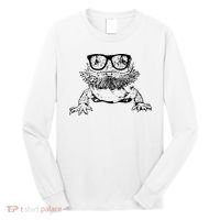 Funny Bearded Dragon Cute Reptile Lizard Nerdy Glass Animal Long Sleeve Shirt thumb 0