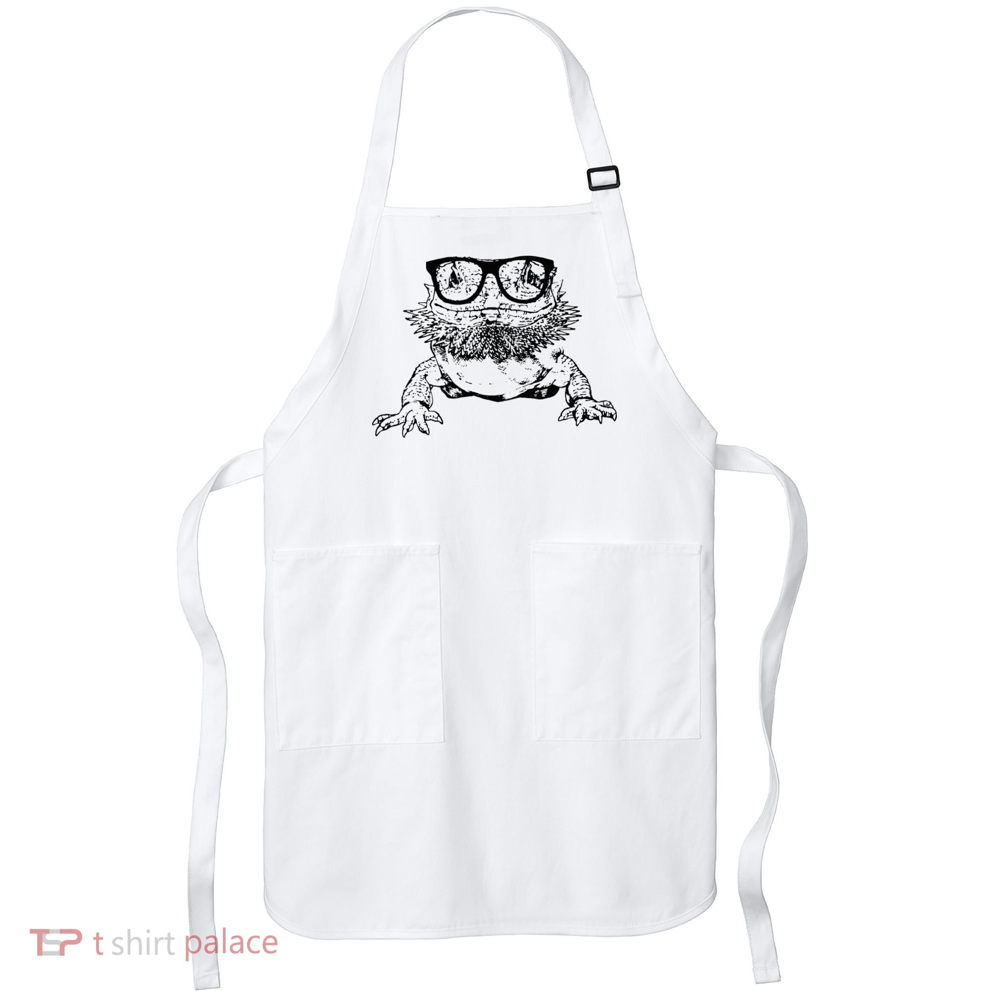 Funny Bearded Dragon Cute Reptile Lizard Nerdy Glass Animal Apron