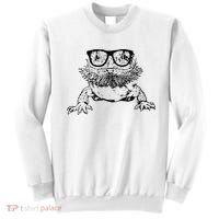 Funny Bearded Dragon Cute Reptile Lizard Nerdy Glass Animal Sweatshirt thumb 0