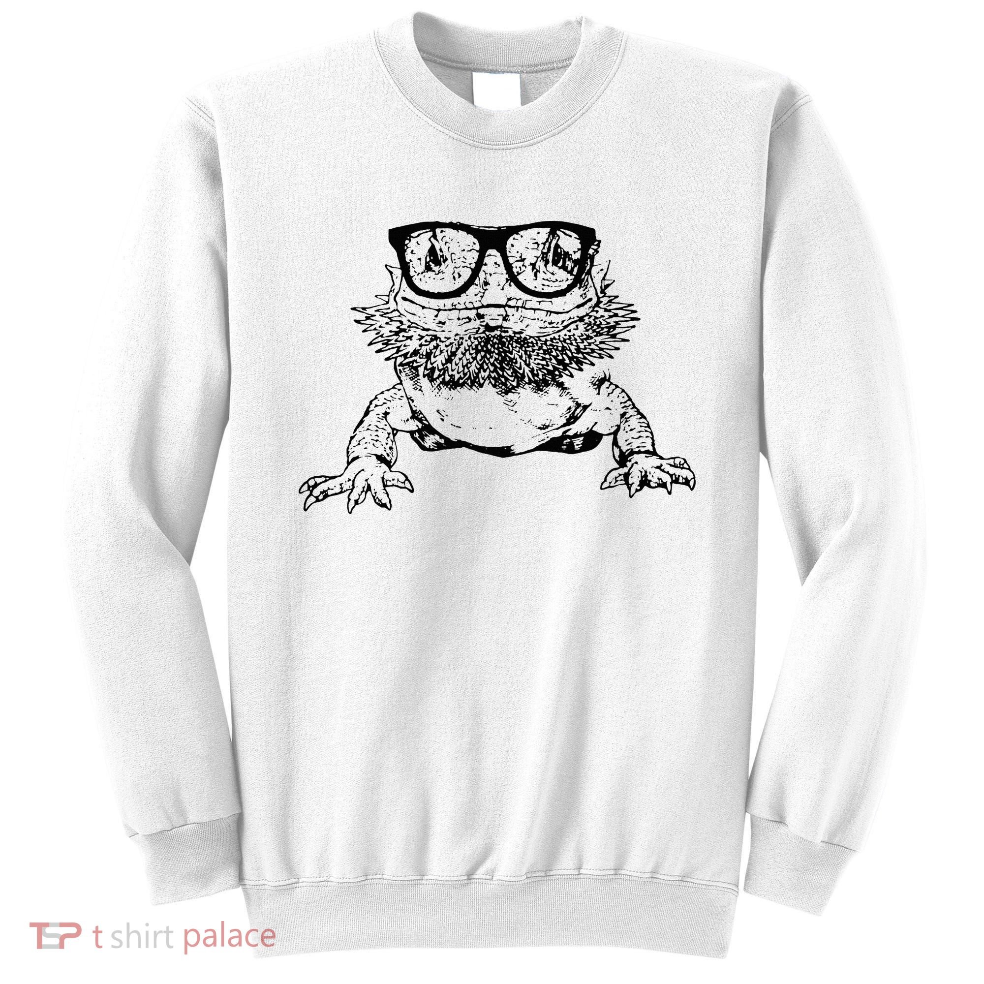 Funny Bearded Dragon Cute Reptile Lizard Nerdy Glass Animal Sweatshirt