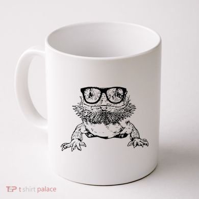 Funny Bearded Dragon Cute Reptile Lizard Nerdy Glass Animal Coffee Mug