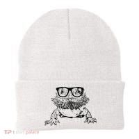 Funny Bearded Dragon Cute Reptile Lizard Nerdy Glass Animal Beanie thumb 0