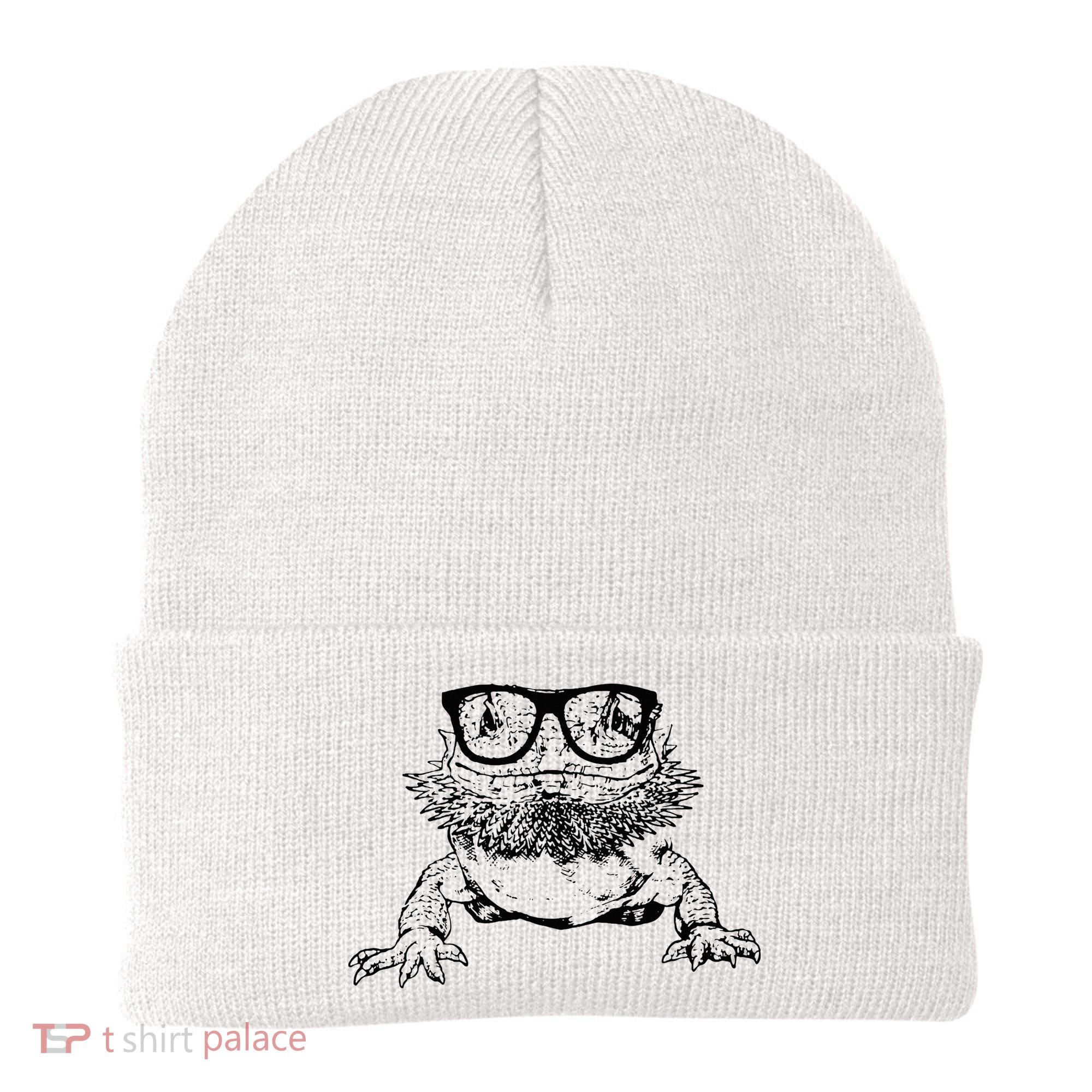 Funny Bearded Dragon Cute Reptile Lizard Nerdy Glass Animal Beanie