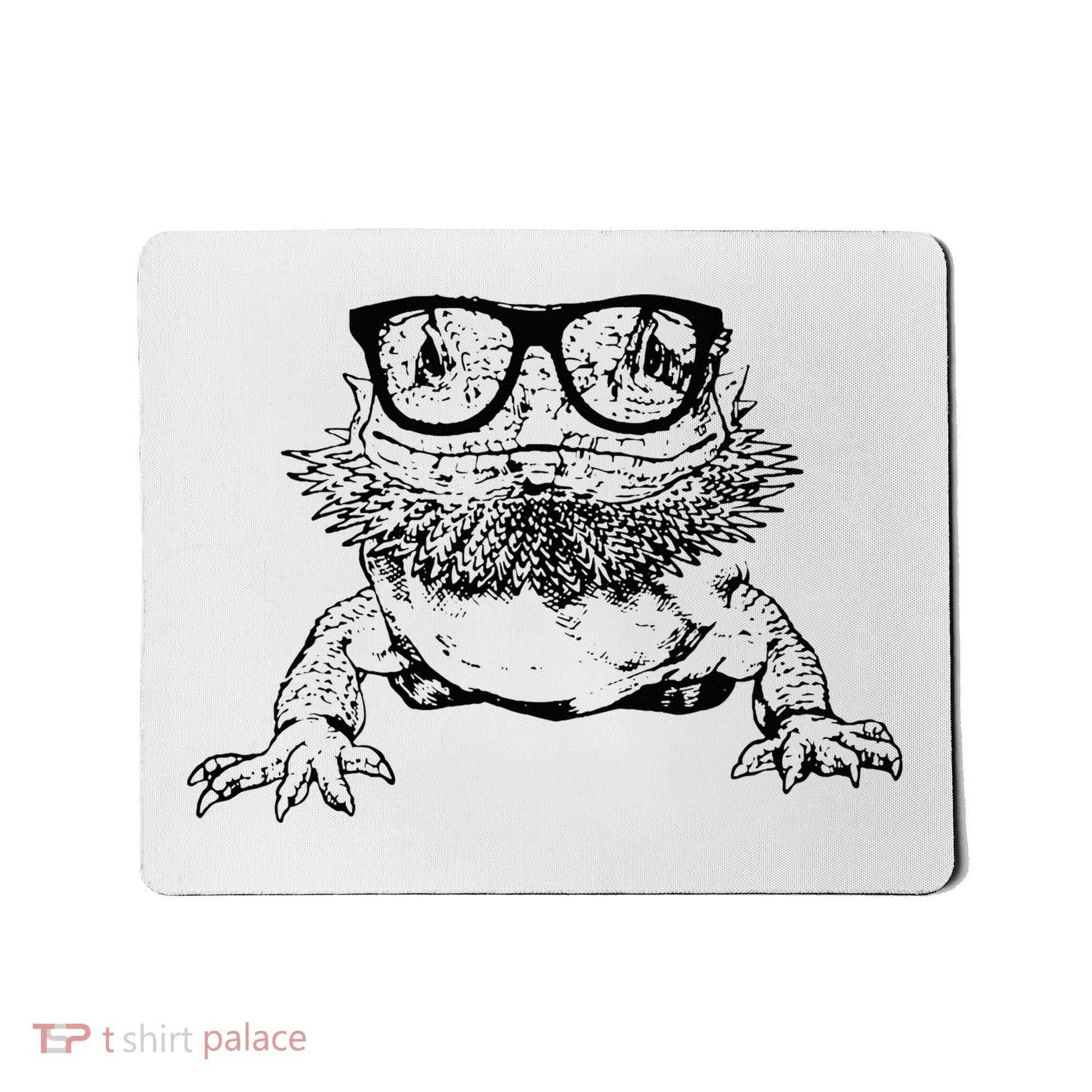 Funny Bearded Dragon Cute Reptile Lizard Nerdy Glass Animal Mousepad