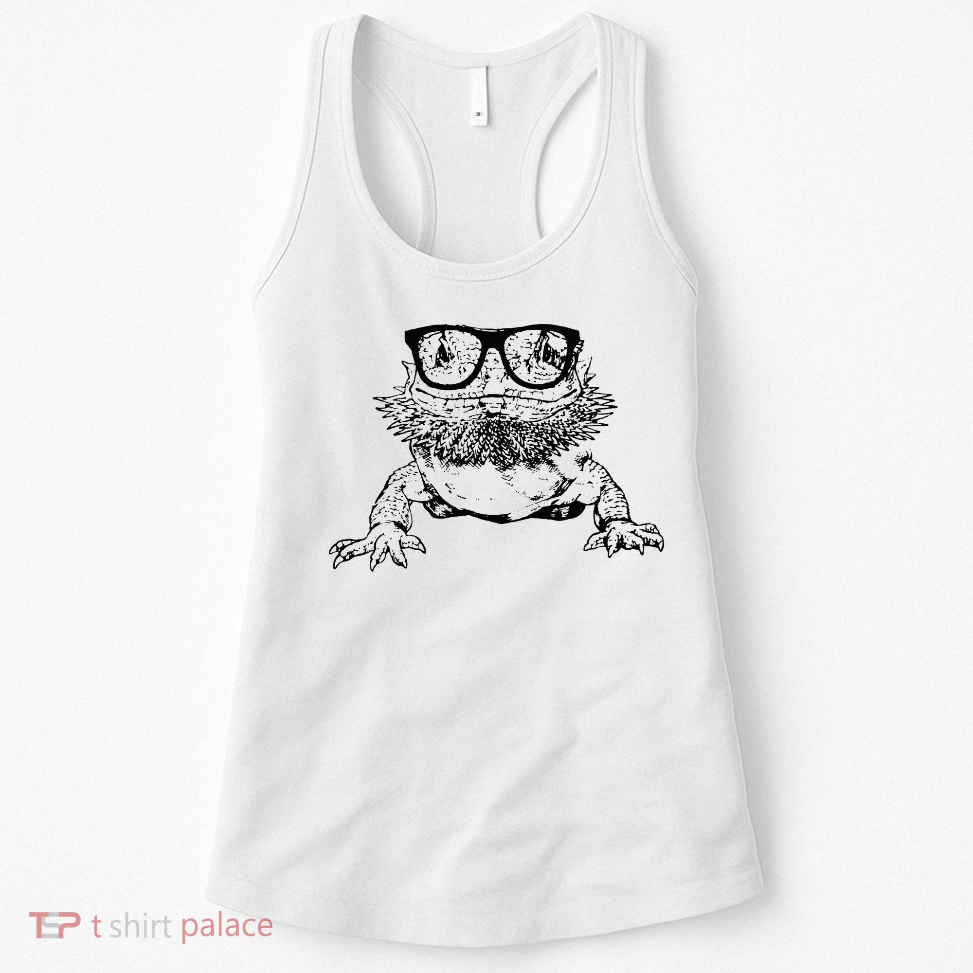 Funny Bearded Dragon Cute Reptile Lizard Nerdy Glass Animal Women's Tank Top