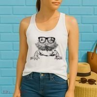 Funny Bearded Dragon Cute Reptile Lizard Nerdy Glass Animal Women's Tank Top thumb 2