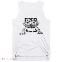Funny Bearded Dragon Cute Reptile Lizard Nerdy Glass Animal Tank Top thumb 0