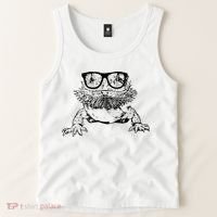 Funny Bearded Dragon Cute Reptile Lizard Nerdy Glass Animal Tank Top thumb 2