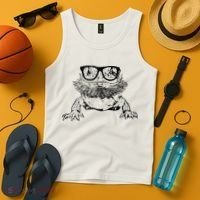 Funny Bearded Dragon Cute Reptile Lizard Nerdy Glass Animal Tank Top thumb 4