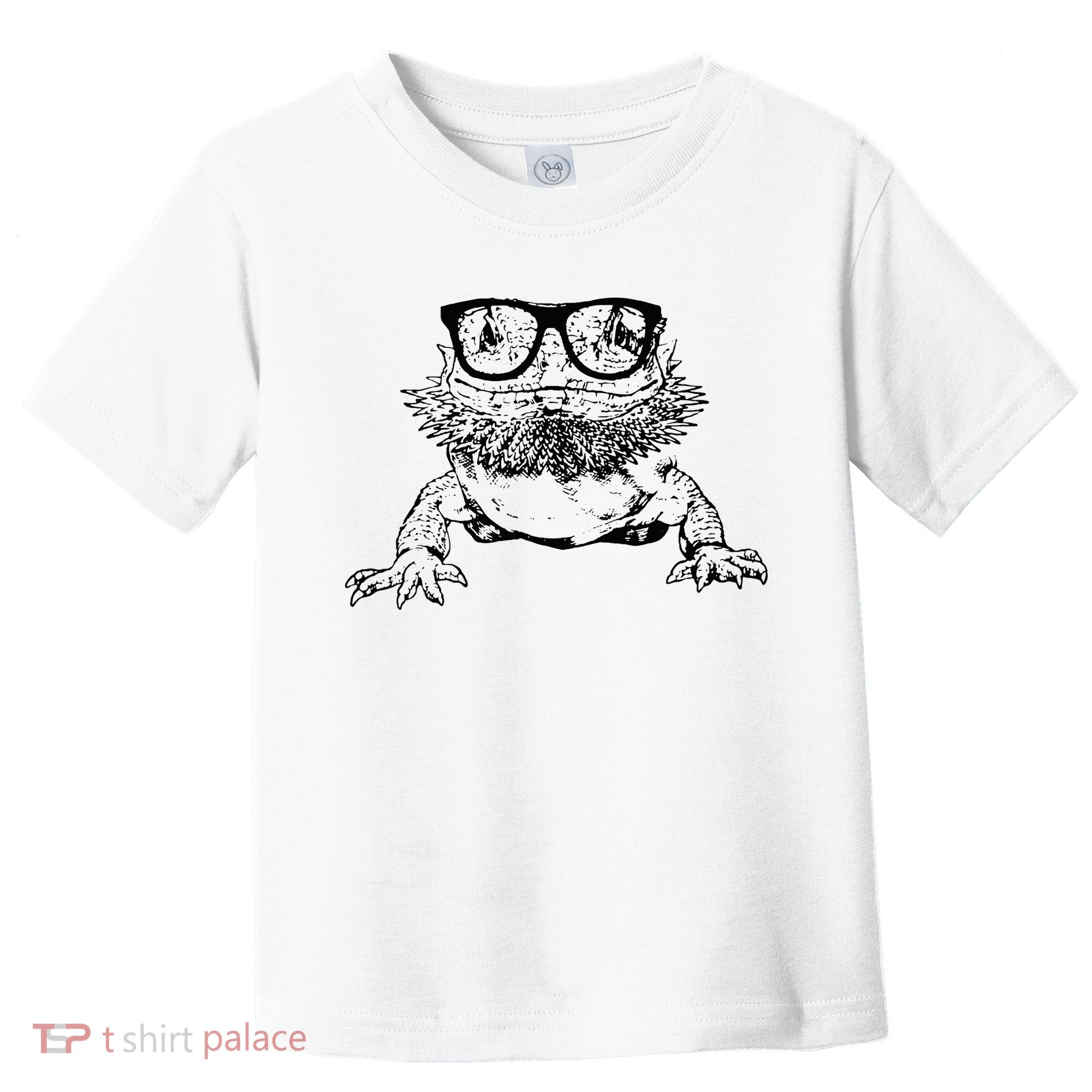 Funny Bearded Dragon Cute Reptile Lizard Nerdy Glass Animal Toddler T-Shirt