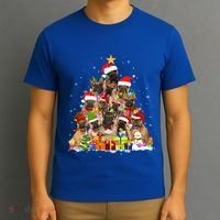 French Bulldog Dog Christmas Lights Tree Pet Dog Lover Xmas Meaningful Gift T-Shirt thumb 3