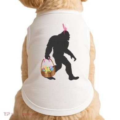 Funny Bigfoot Easter Design with Easter Basket and Bigfoot Doggie Tank