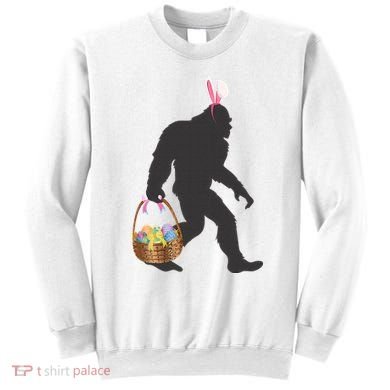Funny Bigfoot Easter Design with Easter Basket and Bigfoot Sweatshirt