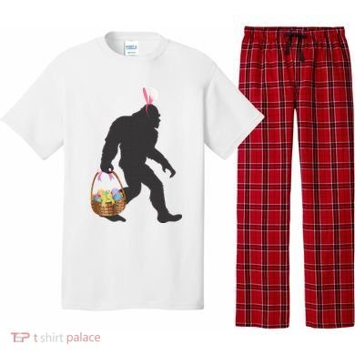 Funny Bigfoot Easter Design with Easter Basket and Bigfoot Pajama Set