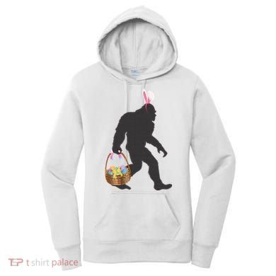 Funny Bigfoot Easter Design with Easter Basket and Bigfoot Women's Hoodie