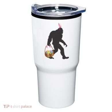 Funny Bigfoot Easter Design with Easter Basket and Bigfoot Tumbler
