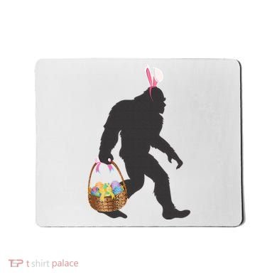 Funny Bigfoot Easter Design with Easter Basket and Bigfoot Mousepad
