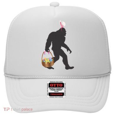 Funny Bigfoot Easter Design with Easter Basket and Bigfoot Hat