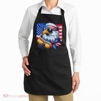Funny Bald Eagle Hotdog American Flag 4th Of July Patriotic Apron thumb 2