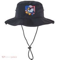 Funny Bald Eagle Hotdog American Flag 4th Of July Patriotic Bucket Hat thumb 0