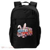 Firetruck Bunny Easter Easter Day Firefighter Backpack thumb 0