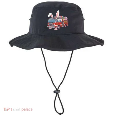 Firetruck Bunny Easter Easter Day Firefighter Bucket Hat