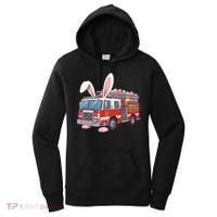Firetruck Bunny Easter Easter Day Firefighter Women's Hoodie thumb 0