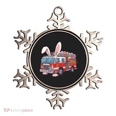 Firetruck Bunny Easter Easter Day Firefighter Ornament