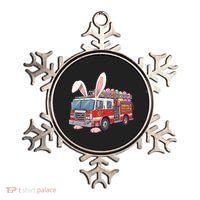 Firetruck Bunny Easter Easter Day Firefighter Ornament thumb 0