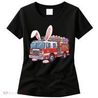 Firetruck Bunny Easter Easter Day Firefighter Women's T-Shirt thumb 0