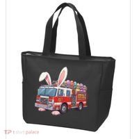 Firetruck Bunny Easter Easter Day Firefighter Tote Bag thumb 3