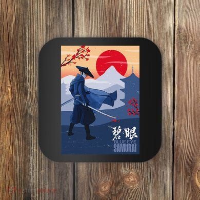 Funny Blue Eye Samurai Mizu Coaster