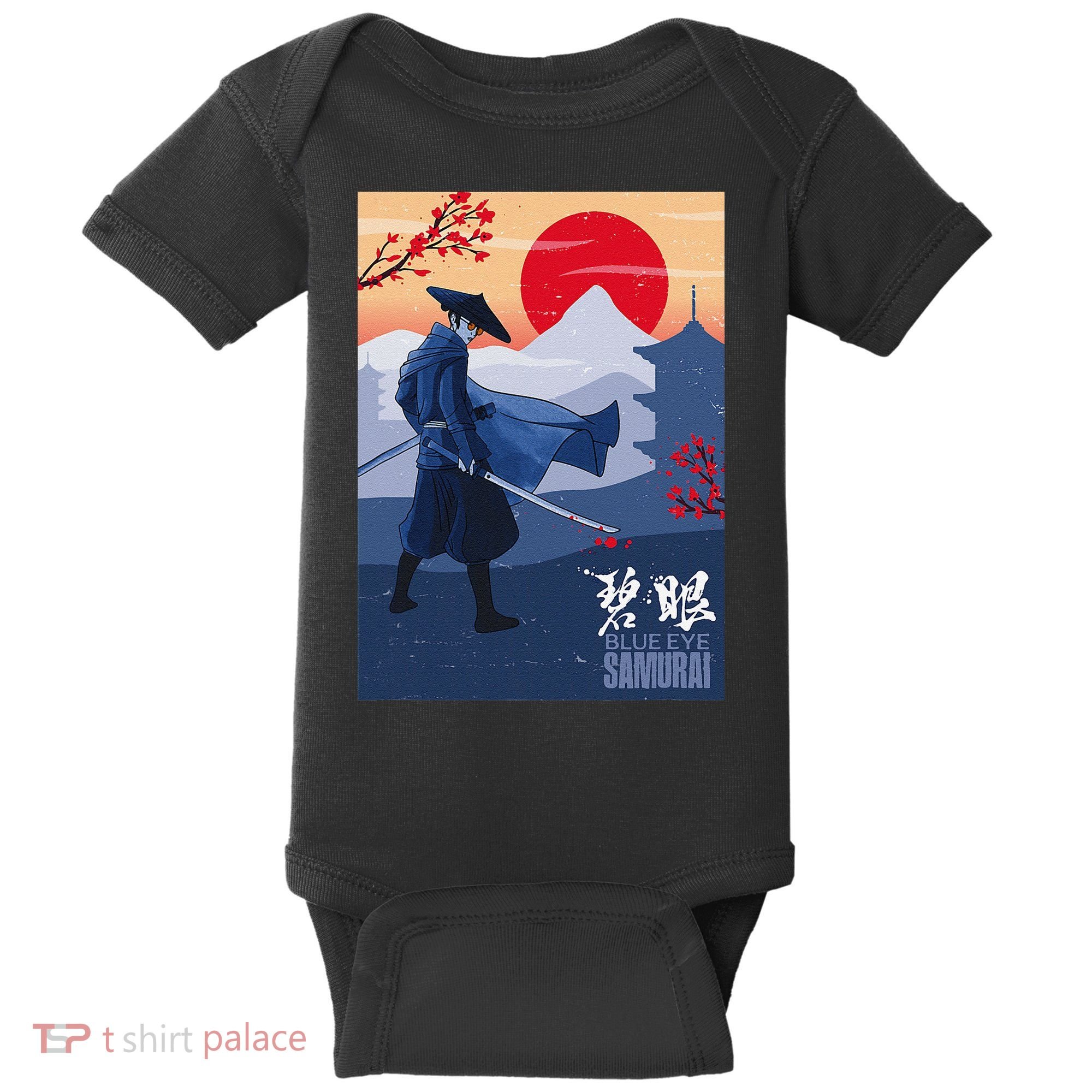 Funny Blue Eye Samurai Mizu Baby Bodysuit