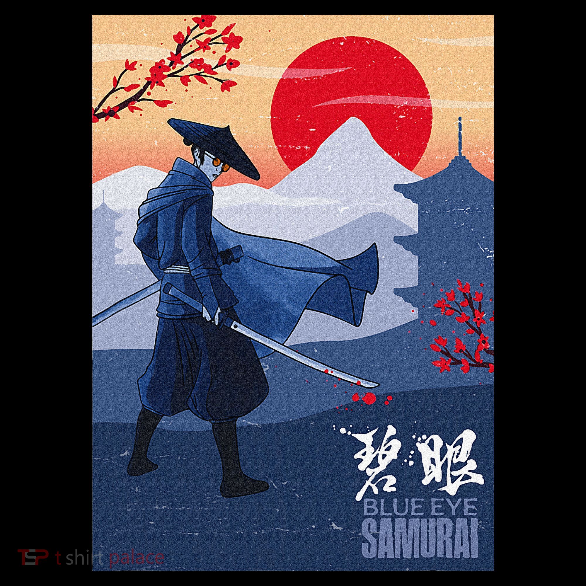 Funny Blue Eye Samurai Mizu Kids Hoodie