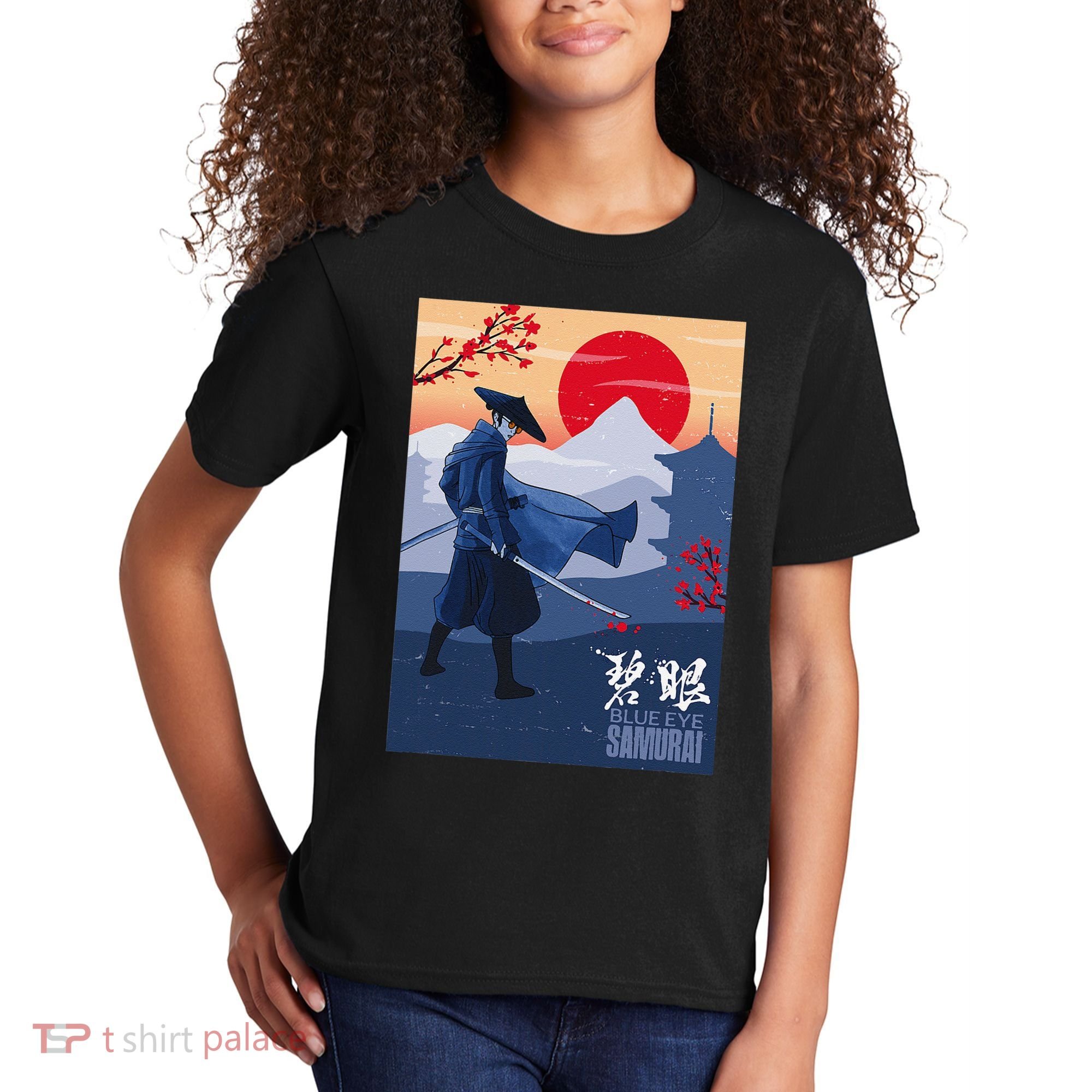 Funny Blue Eye Samurai Mizu Kids T-Shirt