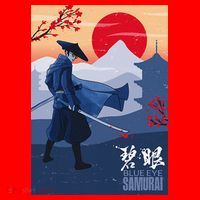 Funny Blue Eye Samurai Mizu Santa Hat thumb 1