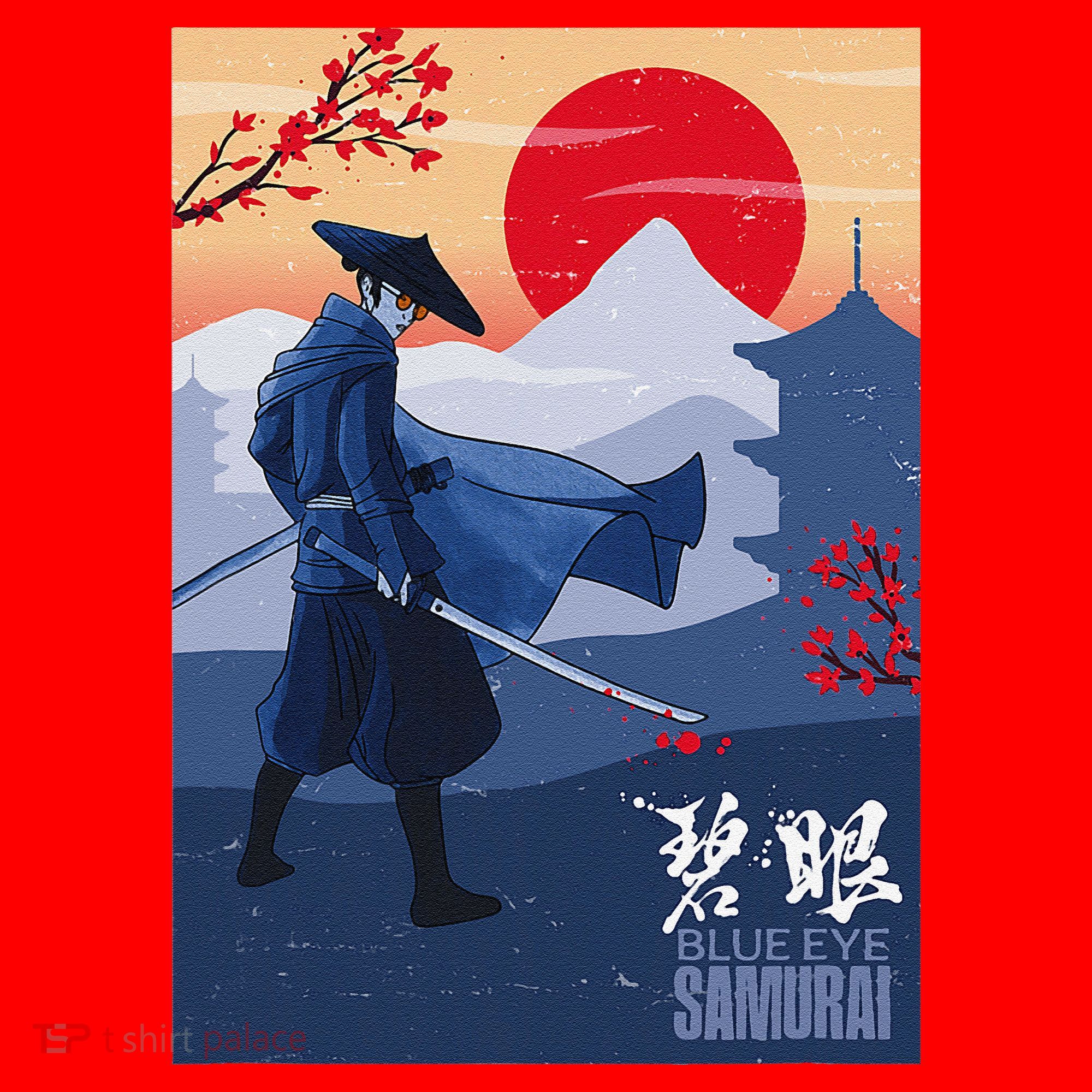 Funny Blue Eye Samurai Mizu Santa Hat